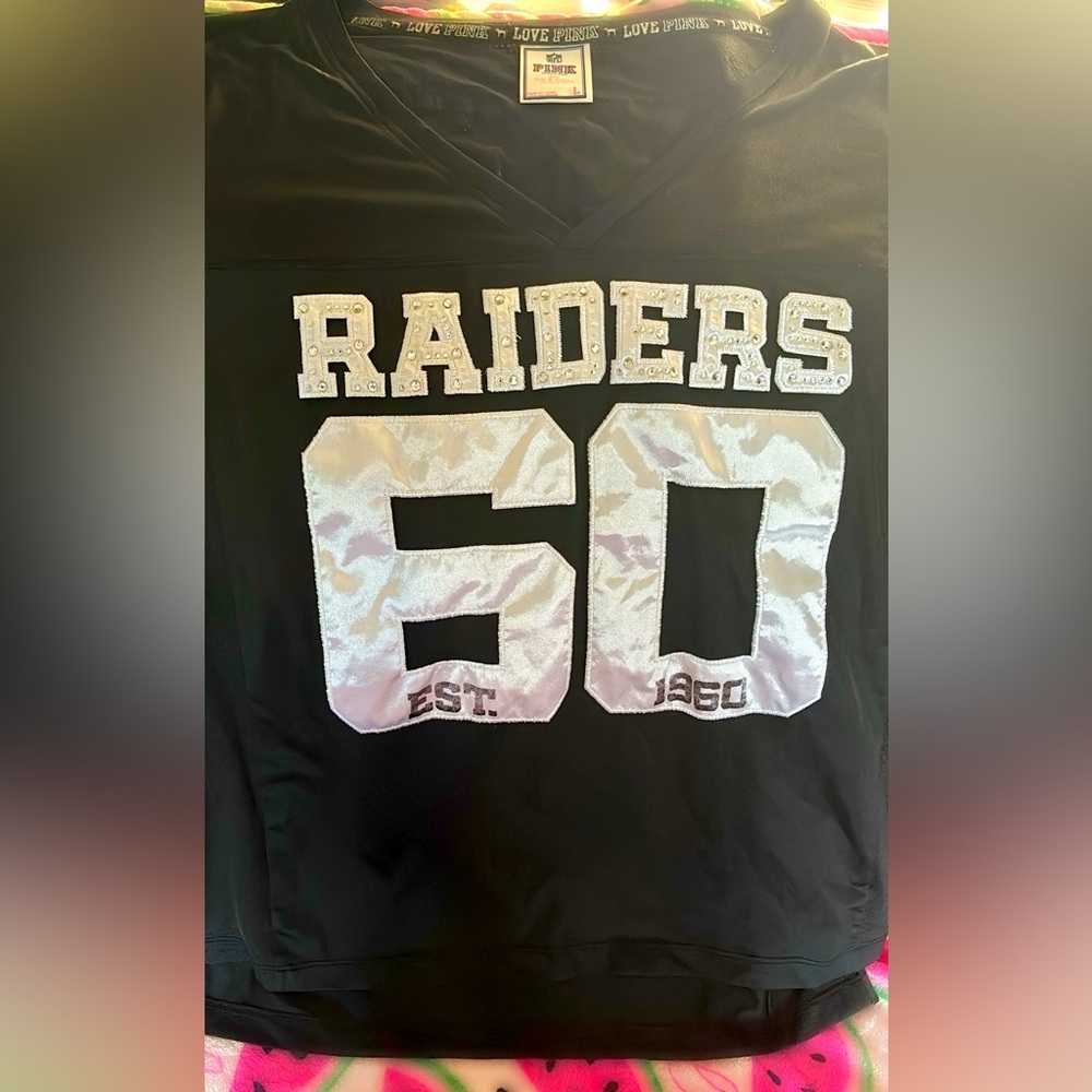 PINK NFL RAIDERS JERSEY LIKE SHIRT